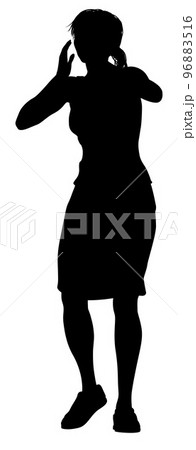 Protest Rally March Shouting Silhouette Person 96883516