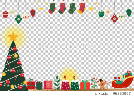 溫馨的聖誕框明信片 96883997