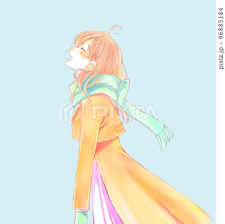 冬の幸せそうな女性 冬の幸せそうな女性 96885184