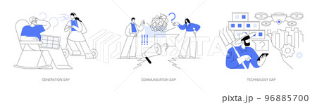 People diversity abstract concept vector illustrations. 96885700