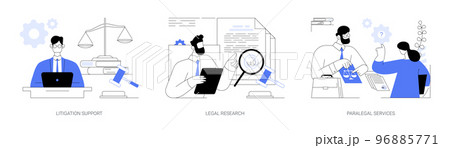 Legal outsourcing abstract concept vector illustrations. Legal outsourcing abstract concept vector illustrations. 96885771