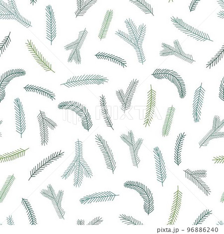 Fir-tree branches seamless pattern Christmas holiday celebration simple doodle vector illustration, repeat ornament for textile, gift paper, home decor design traditional seasonal decor Fir-tree branches seamless pattern Christmas holiday celebration simple doodle vector illustration, repeat ornament for textile, gift paper, home decor design traditional seasonal decor 96886240