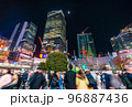 日本の東京都市景観 師走の渋谷は脅威の人流。桜丘口再開発のビルにクリスマスツリーも点灯＝12月3日 96887436