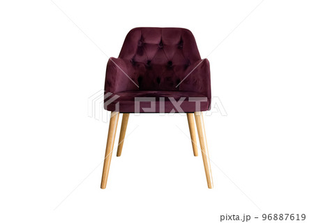 wooden armchair isolated on white background 96887619