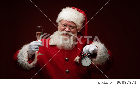 Santa claus with alarm clock Santa claus with alarm clock 96887871