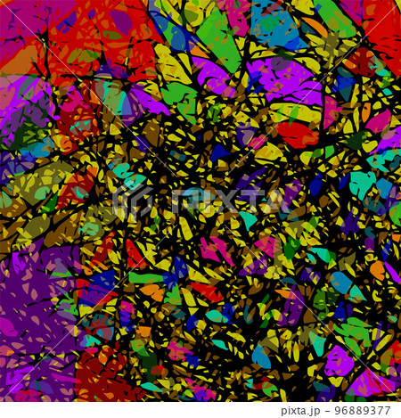 Abstraction mosaic line tree branches. Vector illustration 96889377