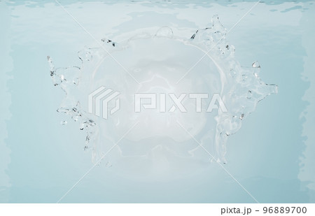 Cosmetics Hydro Essence water for moisturizer. Liquid splash bubble or molecule chemical structure on water background. Cosmetics Hydro power treatment. Purifying natural product. 3d rendering. Cosmetics Hydro Essence water for moisturizer. Liquid splash bubble or molecule chemical structure on water background. Cosmetics Hydro power treatment. Purifying natural product. 3d rendering. 96889700