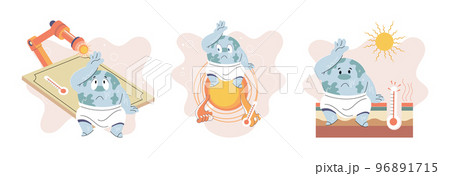 Climate change concept. Global warming design. Temperature rising animal extinction. Environment Day 96891715