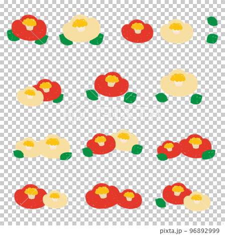 手繪山茶花卡通套 96892999