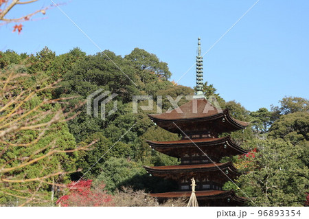 山口瑠璃光寺の紅葉シーズン 96893354