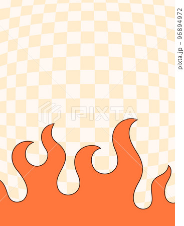 Groovy Hippie 70s Poster with Fire Flame and...のイラスト素材 [96894972] - PIXTA
