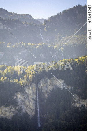 Reichenbach Falls in Bernese Oberland region of Switzerland Reichenbach Falls in Bernese Oberland region of Switzerland 96895064