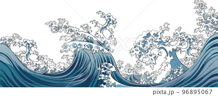 浮世絵　波　その27 96895067