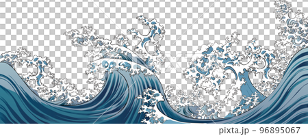 浮世絵　波　その27 96895067