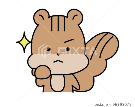 やる気をだすリスのキャラクター やる気をだすリスのキャラクター 96895075