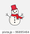 Snowman illustration in flat style 96895464