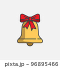 Bell with red bow symbol 96895466