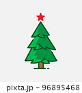 Fir tree icon design 96895468