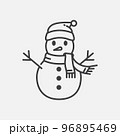 Snowman illustration in flat style 96895469