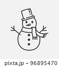 Snowman illustration in flat style 96895470