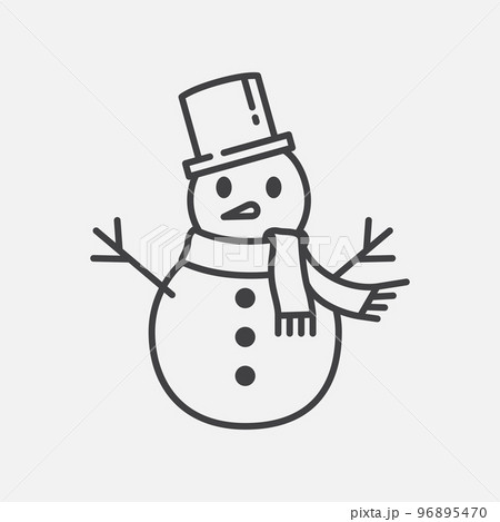 Snowman illustration in flat style Snowman illustration in flat style 96895470