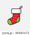 Christmas sock icon 96895473
