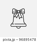 Bell with red bow symbol 96895478