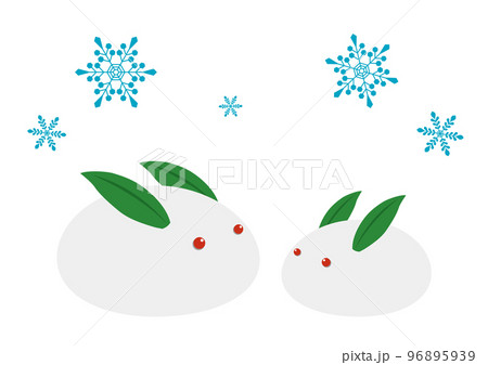 雪兎のイラスト_白のイラスト素材 [96895939] - PIXTA