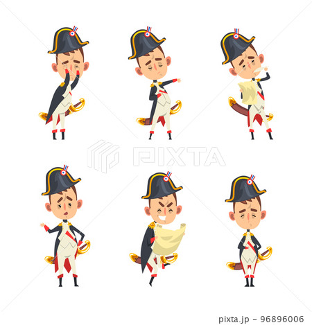 French Emperor Napoleon Bonaparte as Funny...のイラスト素材 [96896006] - PIXTA