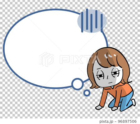 Female speech bubble emptiness 96897506
