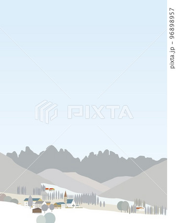 サンタ・マッダレーナ　santa　maddalena　ドロミーティ　dolomiti　イタリア　冬 96898957