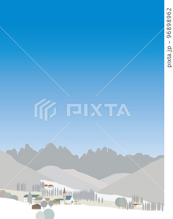 サンタ・マッダレーナ　santa　maddalena　ドロミーティ　dolomiti　イタリア　冬 96898962