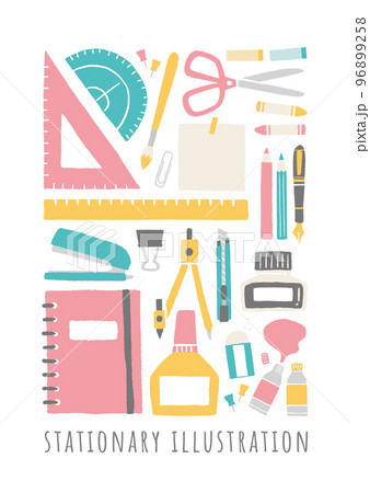 文房具のアイコンイラスト 文房具のアイコンイラスト 96899258