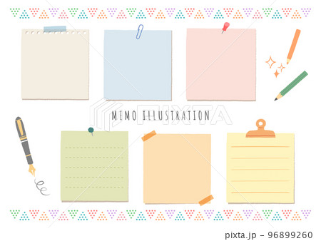 メモ用紙のイラスト 96899260