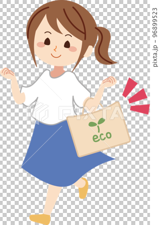 エコバック,女性,買い物 エコバック,女性,買い物 96899523