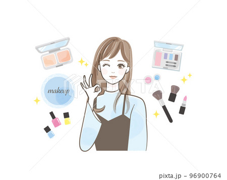 メイクアップのイメージイラスト素材 96900764