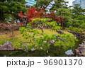 秋の東京　紅葉の旧芝離宮恩賜庭園 96901370