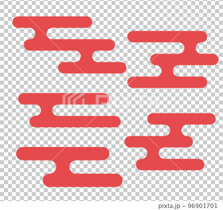 紅色的 Egasumi 的插圖 紅色的 Egasumi 的插圖 96901701