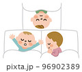 お昼寝する赤ちゃんのイラスト 96902389