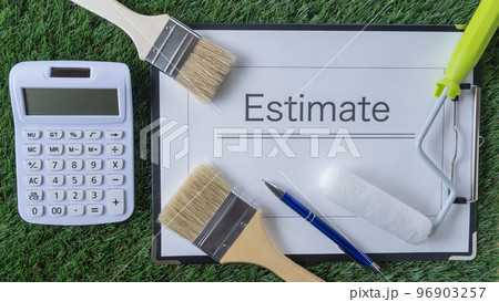 英語の概算見積書(Estimate)｜リフォーム・塗装業者の見積りイメージ 96903257