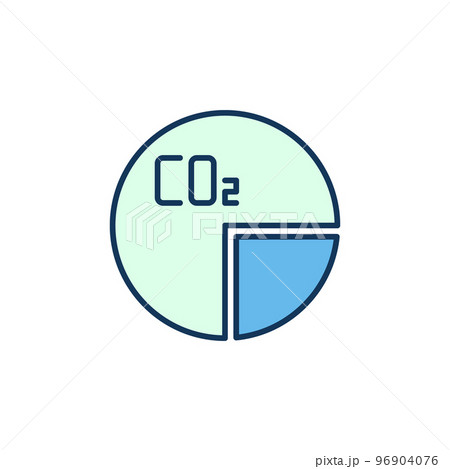 CO2 Pie Chart colored icon - Vector Carbon Dioxide sign CO2 Pie Chart colored icon - Vector Carbon Dioxide sign 96904076