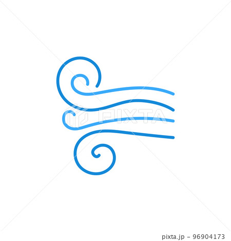 Wind Flows Hand Drawn vector line concept blue...のイラスト素材 [96904173] - PIXTA