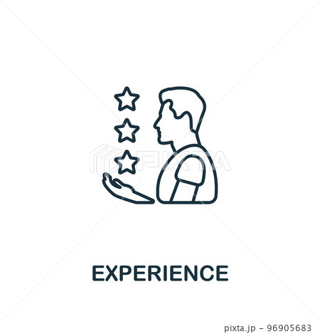 Experience icon. Monochrome simple Customer Relationship icon for templates, web design and infographics 96905683