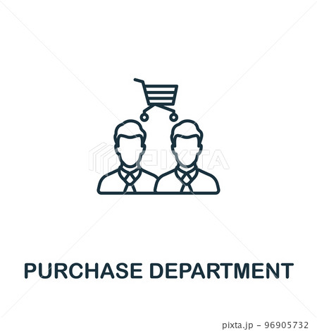 Purchase Department icon. Monochrome simple Company Structure icon for templates, web design and infographics 96905732