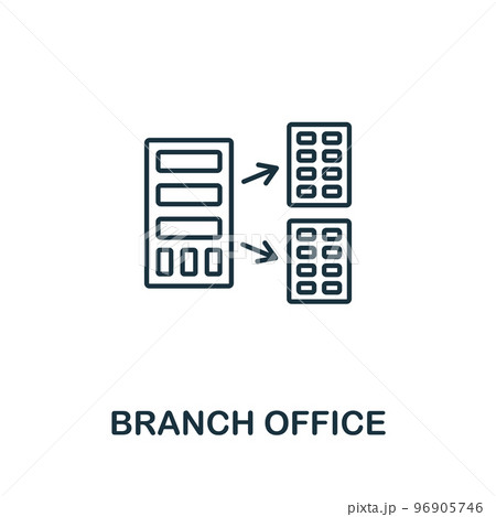 Branch Office icon. Monochrome simple Company Structure icon for templates, web design and infographics Branch Office icon. Monochrome simple Company Structure icon for templates, web design and infographics 96905746