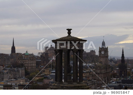Calton Hill View from Edinburgh City, Scotland in Autumn Calton Hill View from Edinburgh City, Scotland in Autumn 96905847