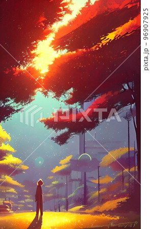 幻想的で美しい世界の背景素材 幻想的で美しい世界の背景素材 96907925