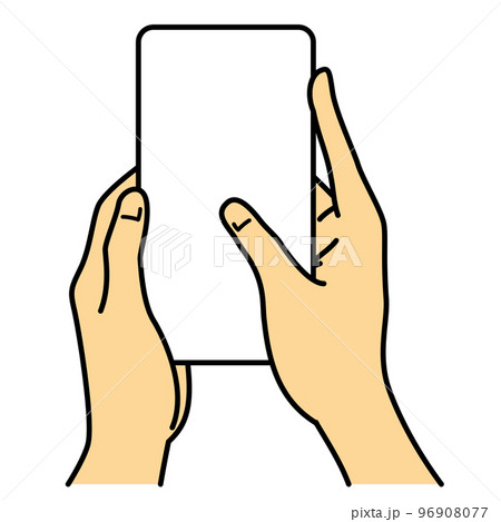 手 スマホを持つ 手 スマホを持つ 96908077