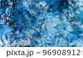 青のラフなペイント、抽象画、背景 96908912