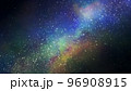 手描きの水彩の星空、キラキラ背景 96908915